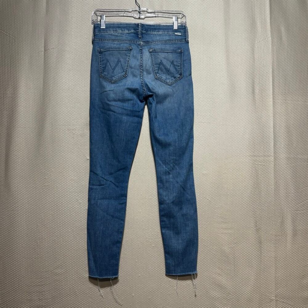 MOTHER Looker Ankle Fray Jeans Size 25 Medium Wash Skinny Birds of Paradise - Picture 7 of 9